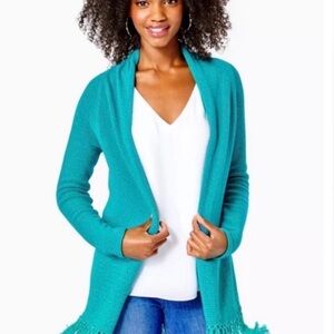 Lilly Pulitzer Tatum Open-Front Fringe Cardigan